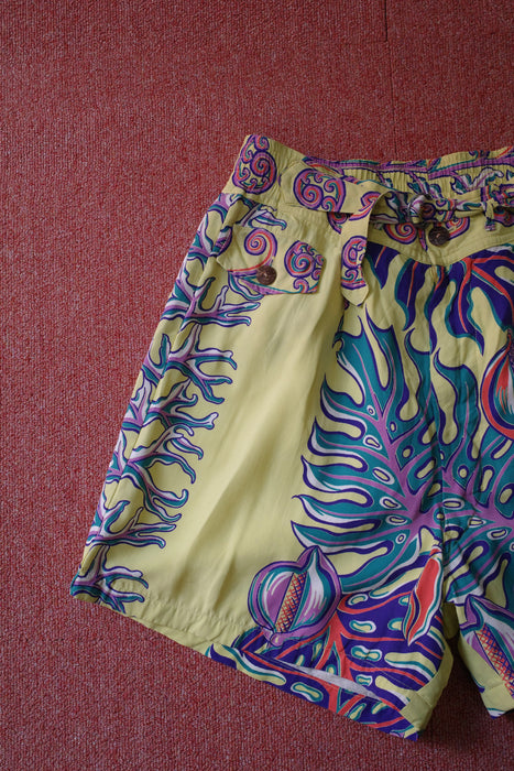 50s KAMEHAMEHA rayon beach shorts