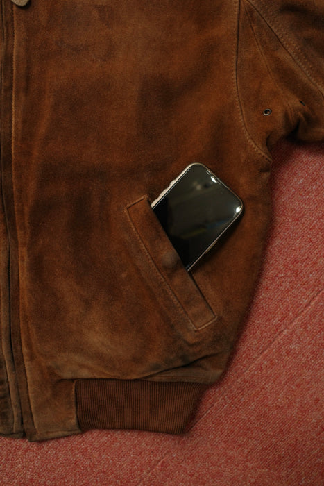 80s BANANA REPUBLIC suede bomber jacket "Safari & Travel"