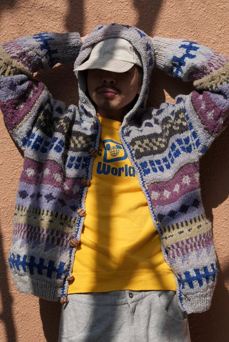 80s Foreign Affair Ecuador knit hoodie