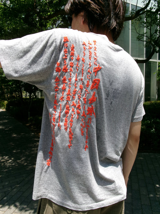 90s 中国長城 hand stitch tee