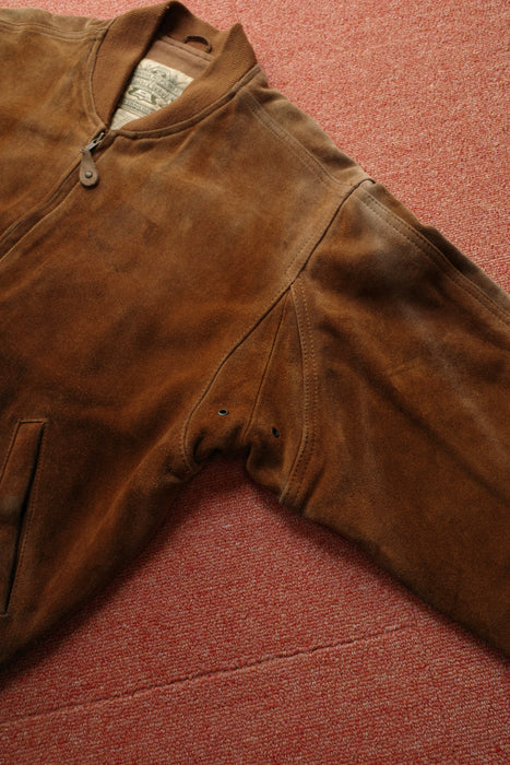 80s BANANA REPUBLIC suede bomber jacket "Safari & Travel"