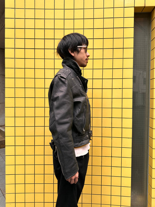 Louis dowble breasted leather riders