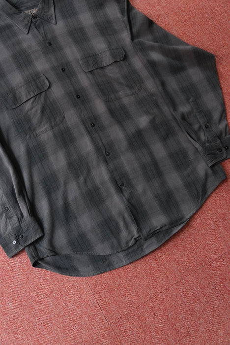 00s Calvin Klein rayon check shirt