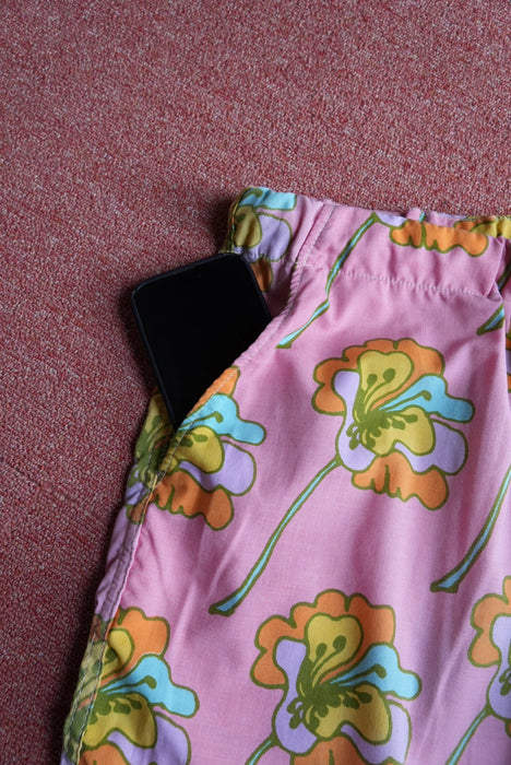 70s PeterMax fabric easy shorts