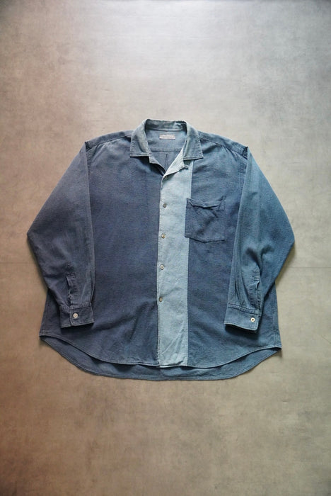 00s COMME des GARÇONS HOMME 2tone indigo shirts