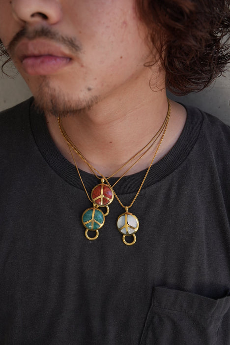 handmade brass charm "peace"