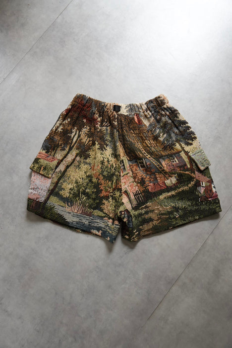 remake jaquard cargo shorts