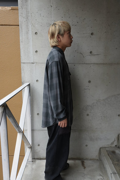 00s Calvin Klein rayon check shirt
