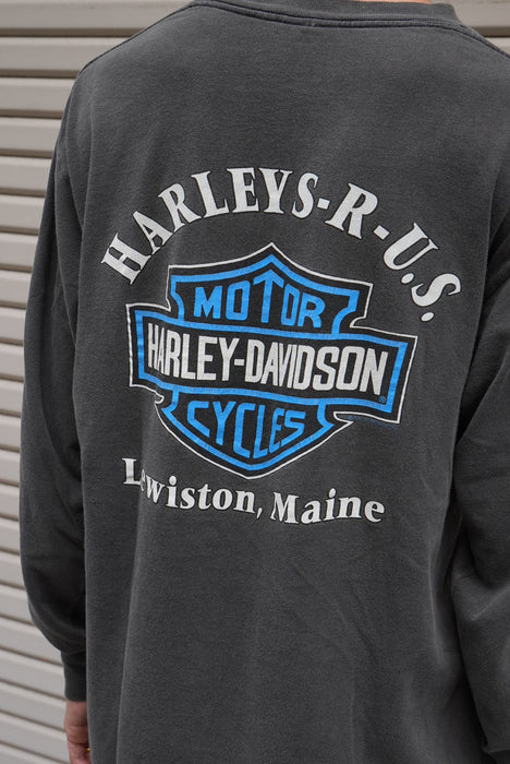 90s HARLEY-DAVIDSON blue frame tee