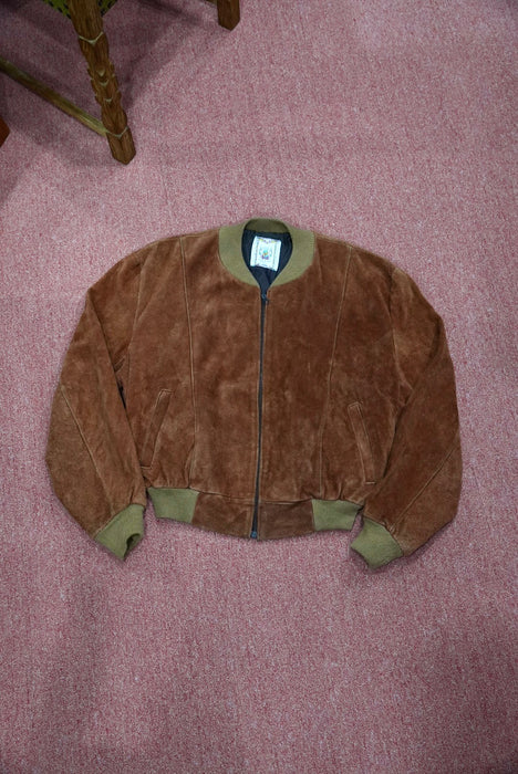 80s wild suede bomberjacket