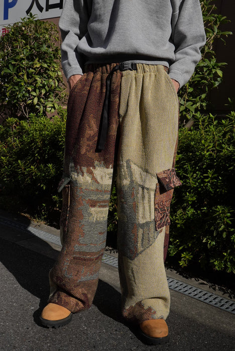 remake jaquard cargo pants