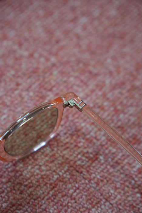 40s French square sunglass rose