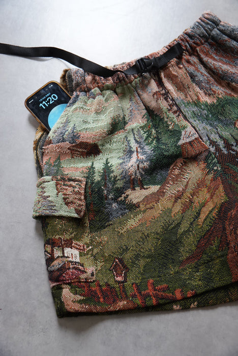 remake jaquard cargo shorts