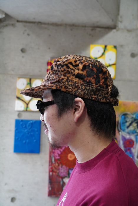 leopard velours cap