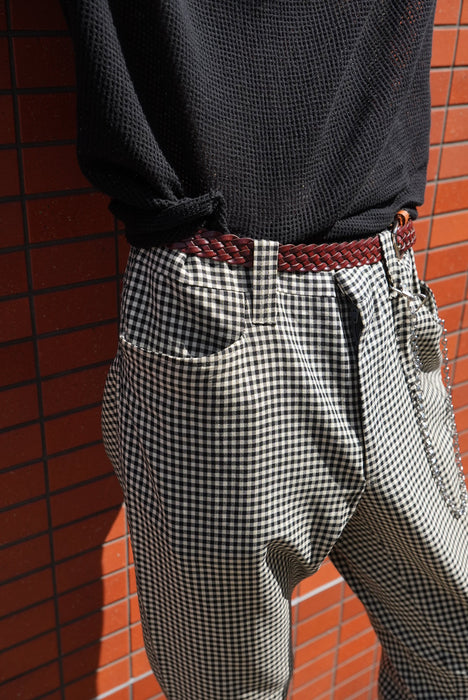 6.70s Don Poker gingham tapered slacks