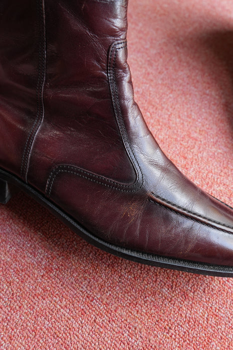 90s FLORSHEIM U tip sidezip boots
