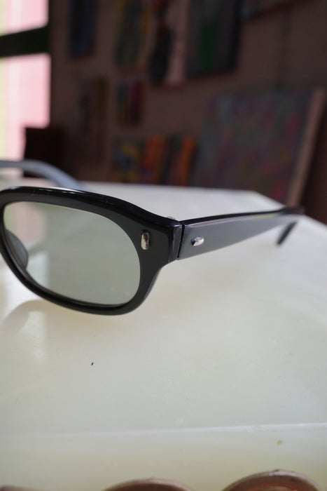 6.70s Italian black acetate optical sunglasses