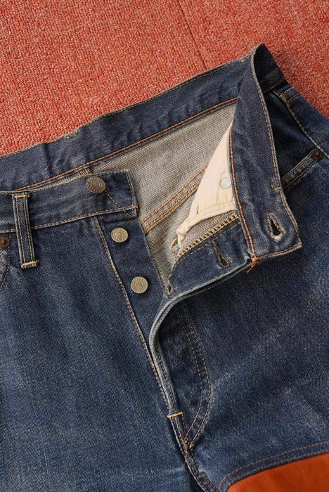 60s Hand Made by Denim Evalution leather 501 "E"
