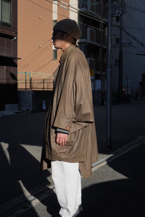 80s ISSEY MIYAKE oild cotton WIND COAT