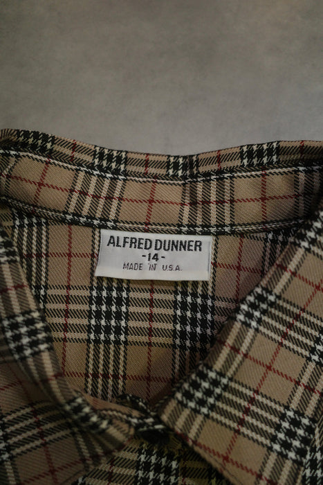 90s ALFRED DUNNER tartan easy jacket