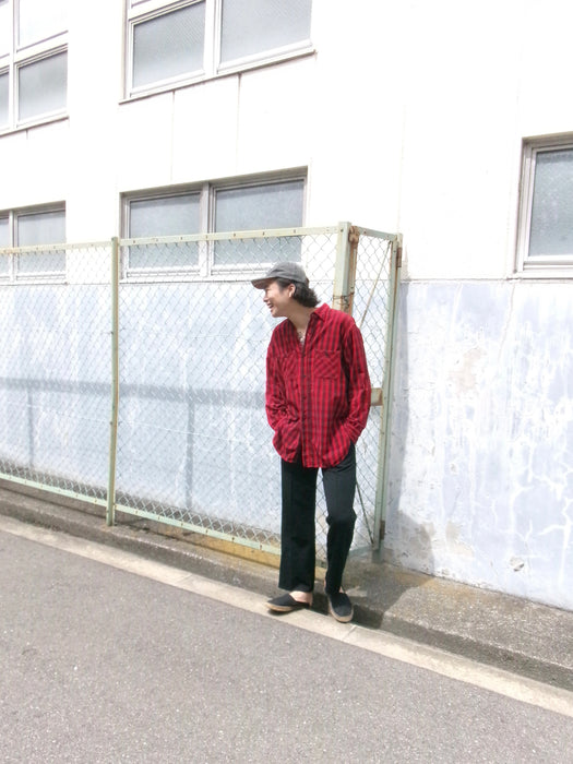 40s 5Brother printed flannel shirt