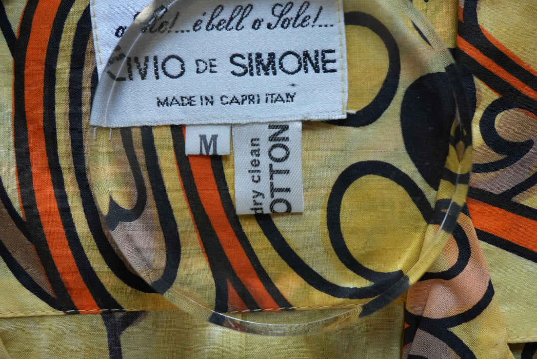 80s LIVIO DE SIMONE tribalpattern shirts