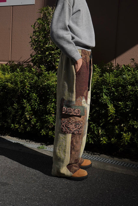 remake jaquard cargo pants