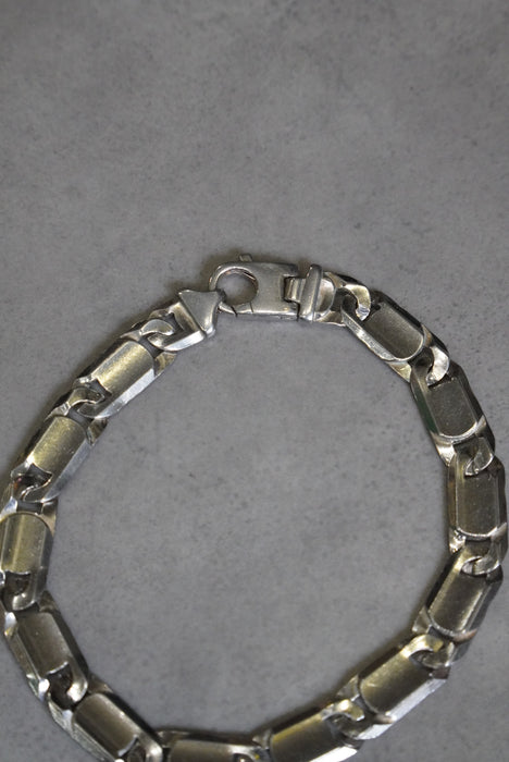 flat silver plate bracelet