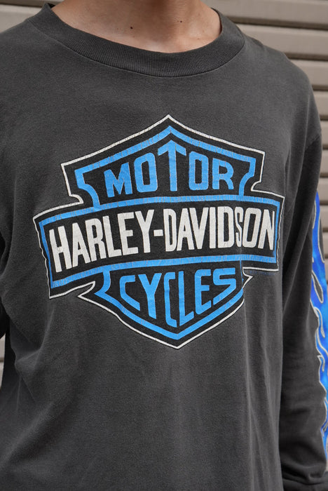 90s HARLEY-DAVIDSON blue frame tee