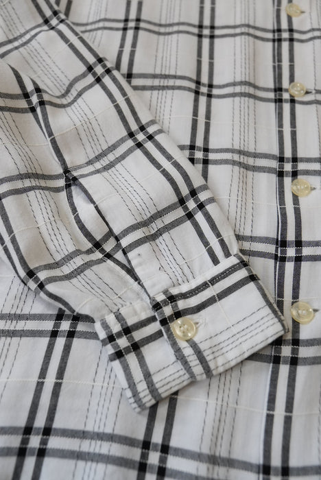60s Manhattan check rayon shirt