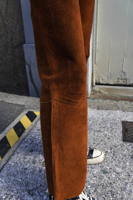 60s handmade western leather pants